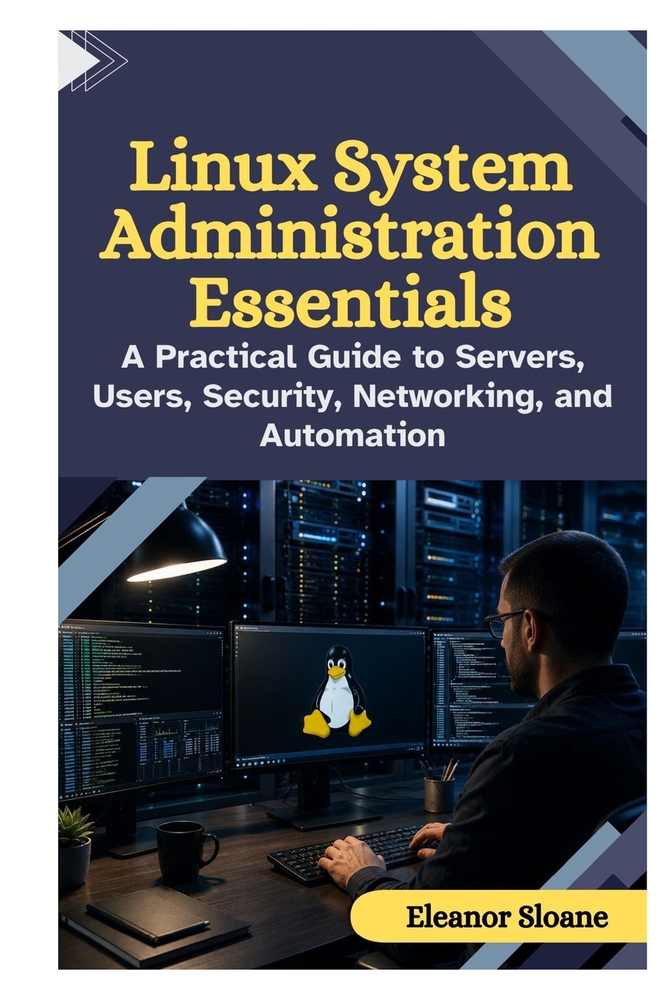 Linux System Administration Essentials: A Practical Guide to Servers, Users, Security, Networking, and Automation cover