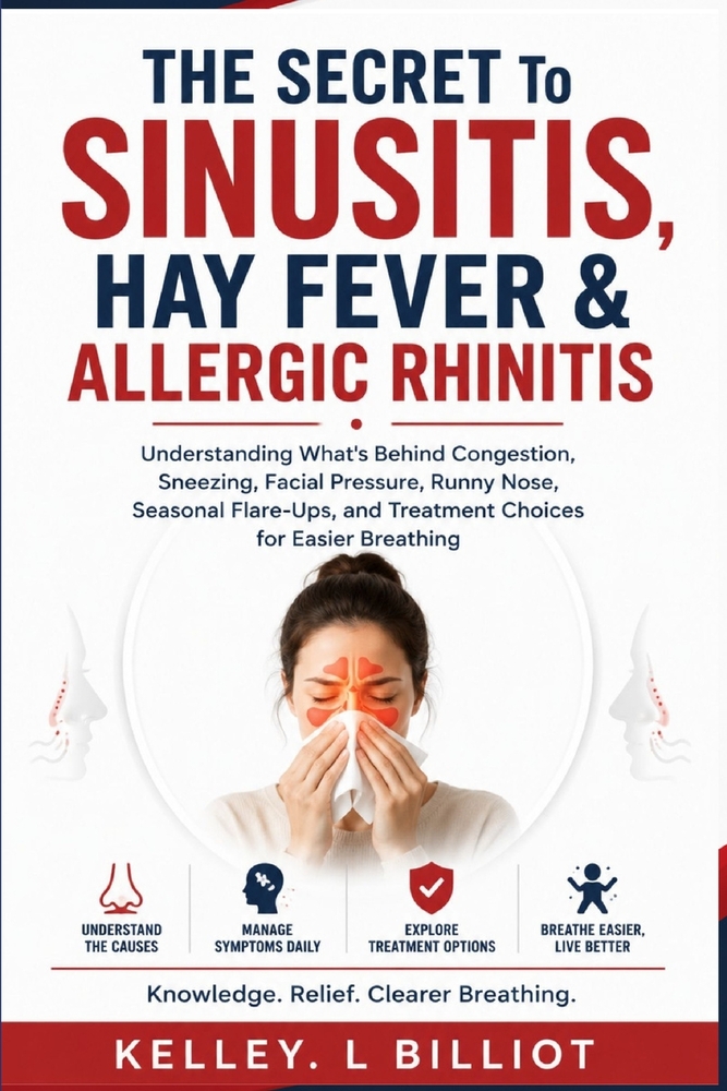 THE SECRET To SINUSITIS, HAY FEVER & ALLERGIC RHINITIS: Understanding What's Behind Congestion, Sneezing, Facial Pressure, Runny Nose, Seasonal Flare- cover