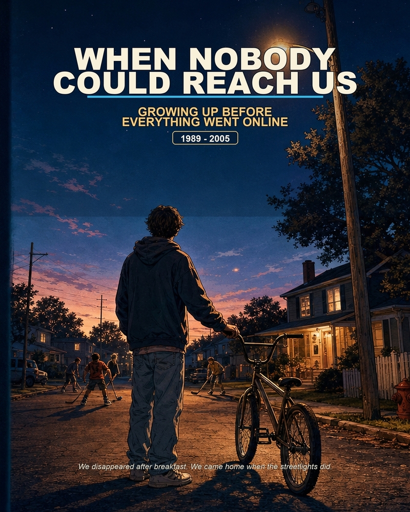 When Nobody Could Reach Us: Growing Up Before Everything Went Online / 8 x 10 inches 288 pages cover