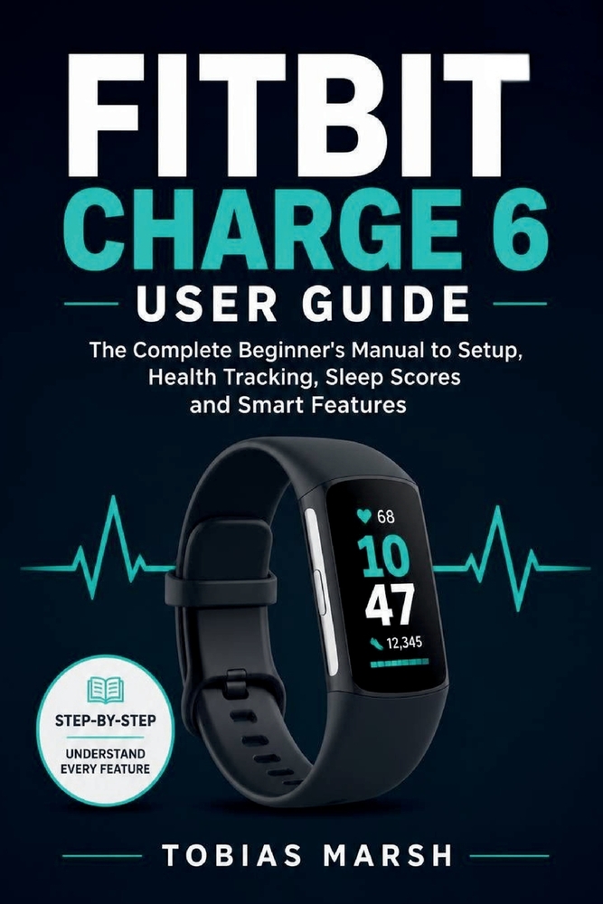 Fitbit Charge 6 User Guide: The Complete Beginner's Manual to Setup, Health Tracking, Sleep Scores and Smart Features cover