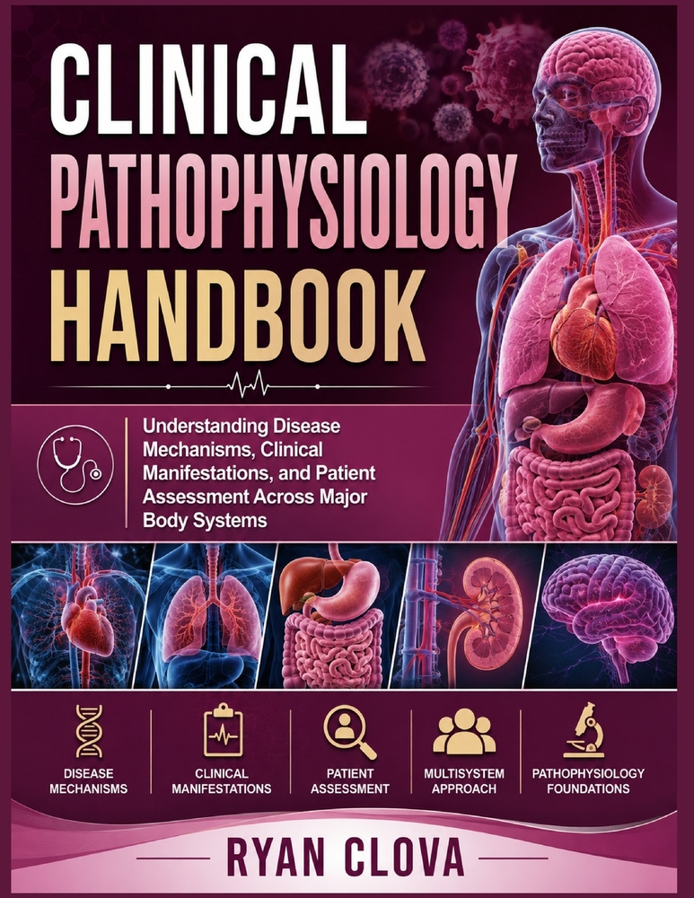 Clinical Pathophysiology handbook: Understanding Disease Mechanisms, Clinical Manifestations, and Patient Assessment Across Major Body Systems cover