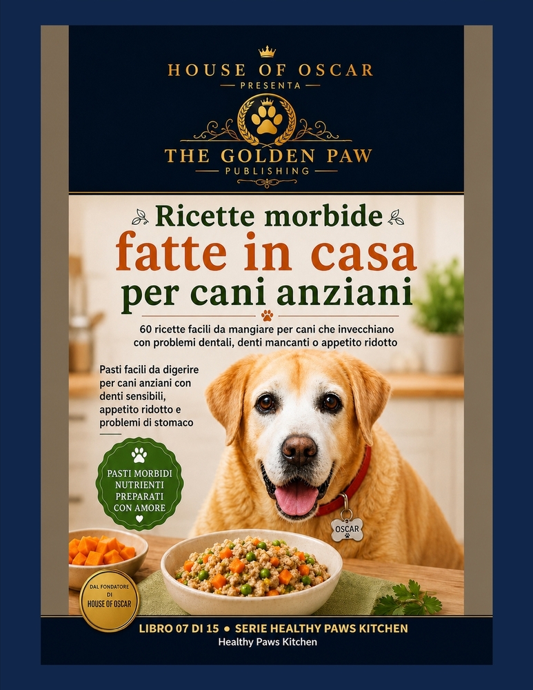 Ricette morbide fatte in casa per cani anziani: 60 ricette facili da mangiare per cani che invecchiano con problemi dentali, denti mancanti o appetito cover