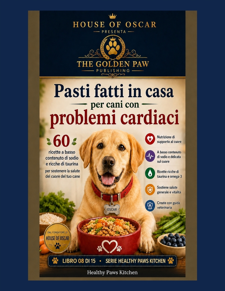 Pasti fatti in casa per cani con problemi cardiaci: 60 ricette a basso contenuto di sodio e ricche di taurina per sostenere la salute del cuore del tu cover