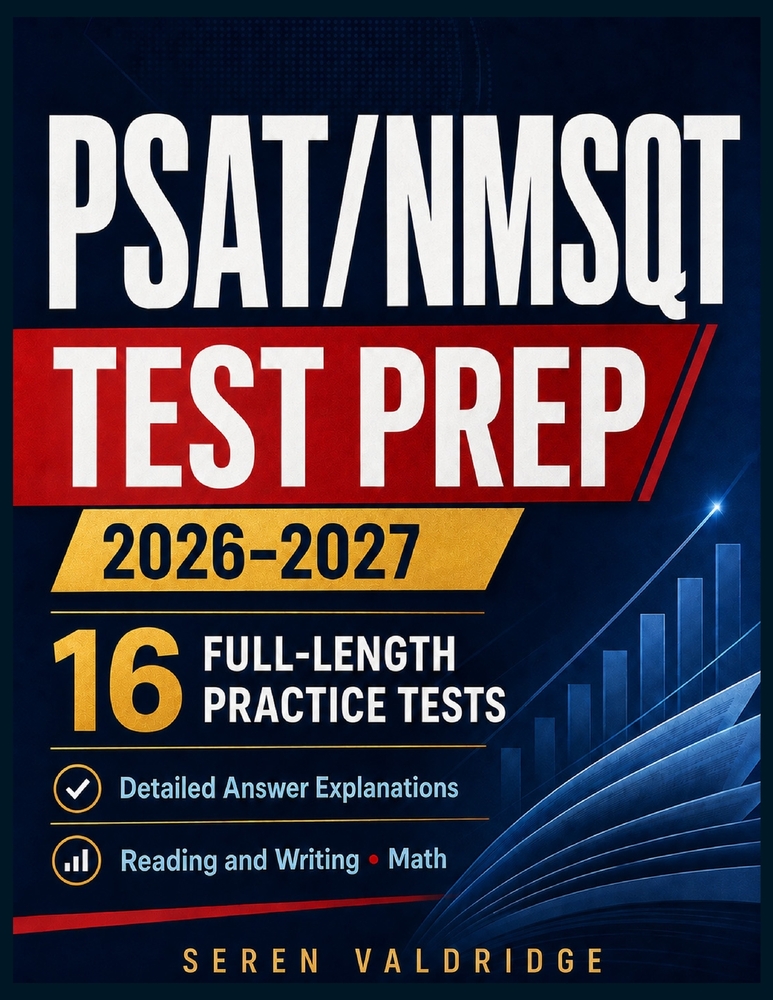 Psat/NMSQT Test Prep 2026-2027: 16 Full-Length Practice Tests with Detailed Answer Explanations for Reading and Writing and Math cover