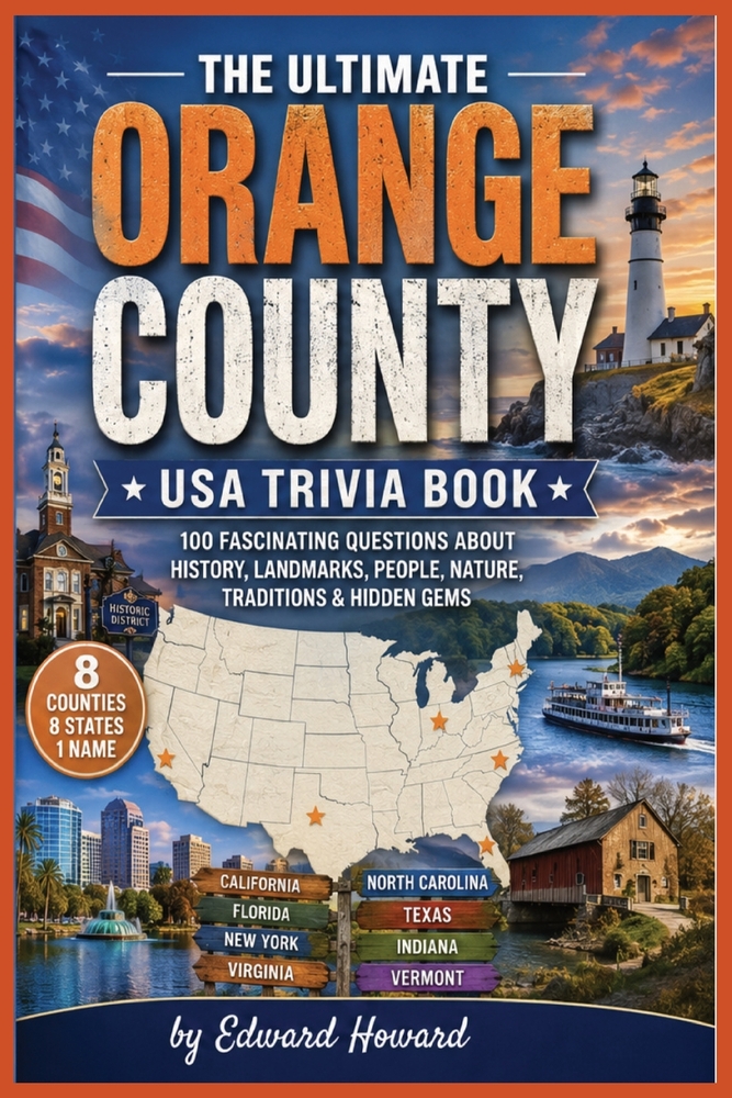 The Ultimate Orange County USA Trivia Book: 100 Fascinating Questions About Eight Counties, Eight States & One Famous Name - History, Landmarks, Famou cover