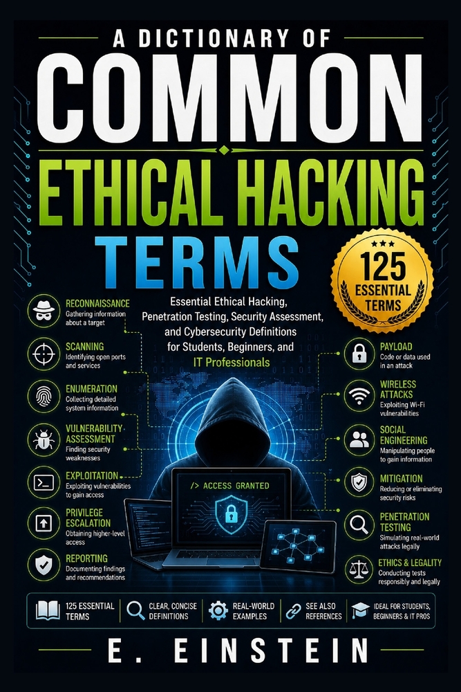 A Dictionary of Common Ethical Hacking Terms: Essential Ethical Hacking, Penetration Testing, Security Assessment, and Cybersecurity Definitions for S cover