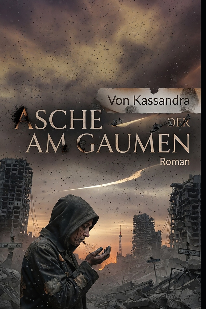 Asche am Gaumen: Ein psychologischer Post-Apokalypse Roman über das nackte Überleben in den Ruinen cover