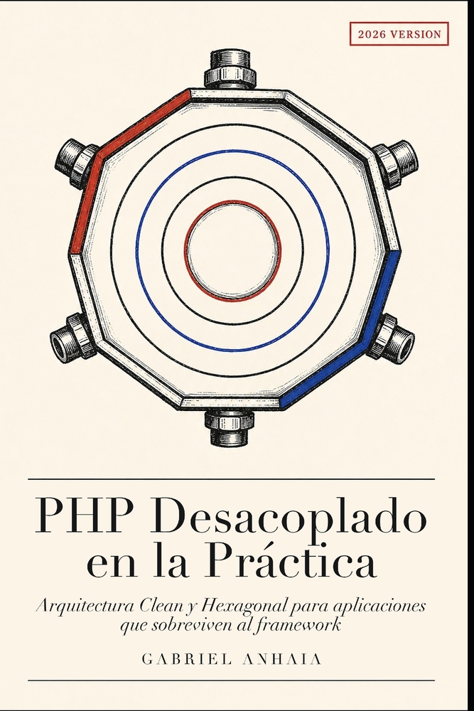 PHP Desacoplado en la Práctica: Arquitectura Clean y Hexagonal para aplicaciones que sobreviven al framework cover