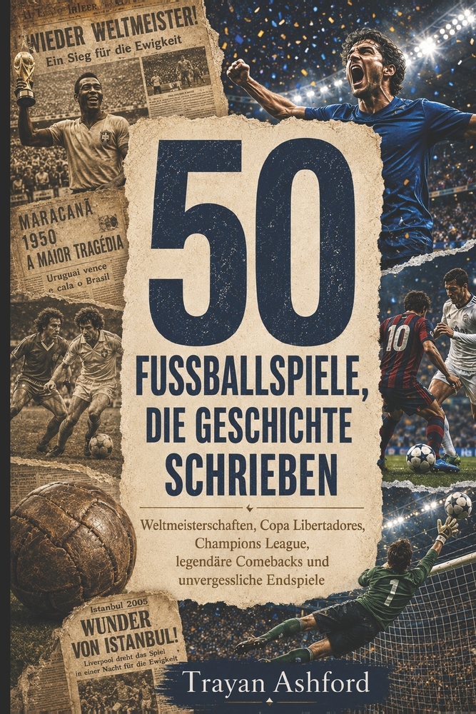 50 Fussballspiele, Die Geschichte Schrieben: Weltmeisterschaften, Copa Libertadores, Champions League, legendäre Comebacks und unvergessliche Endspiel cover