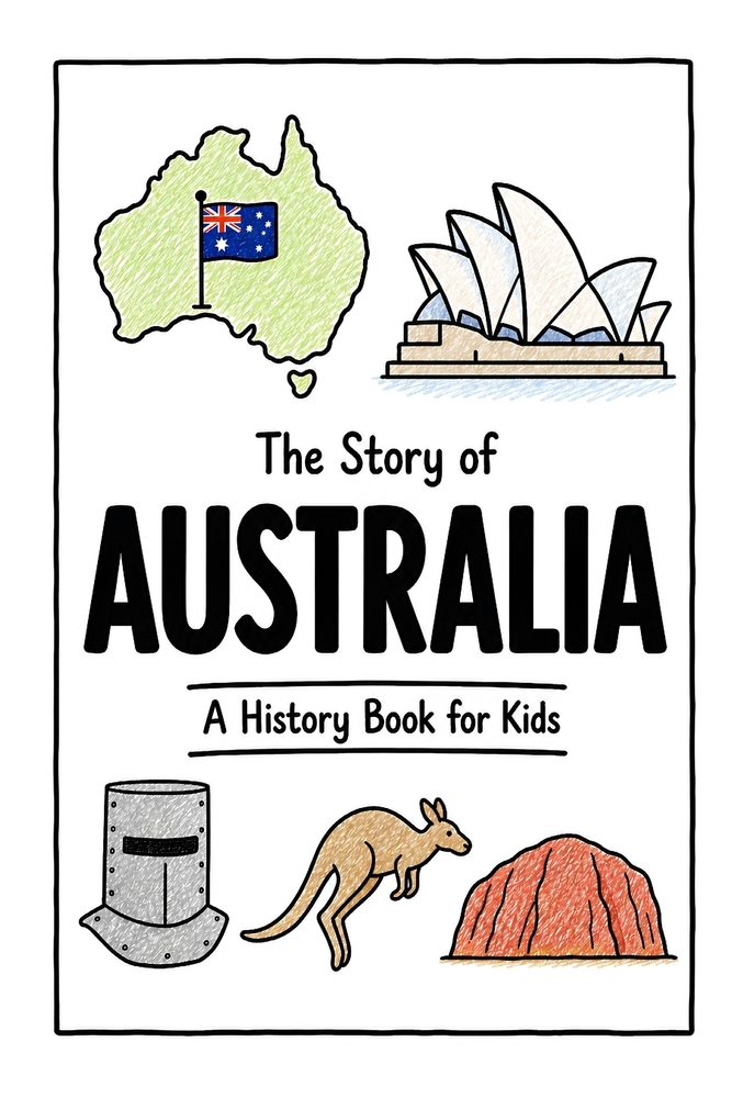 The Story of Australia - A History Book for Kids: A Fun, Educational, and Illustrated Journey Through Australian History for Children and Curious Mind cover
