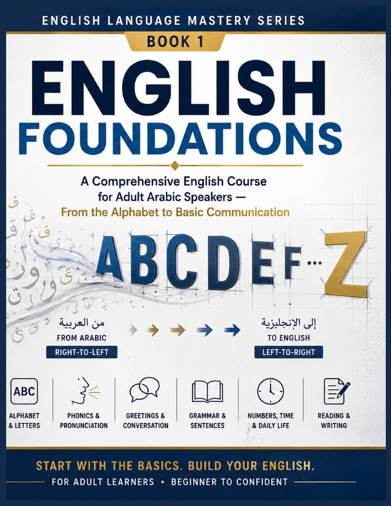 English Foundations: A Comprehensive English Course for Adult Arabic Speakers - From the Alphabet to Basic Communication cover