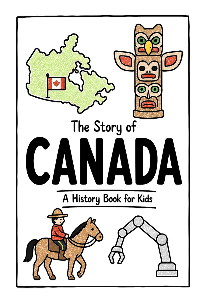 The Story of Canada - A History Book for Kids: A Fun, Educational, and Illustrated Journey Through Canadian History for Children and Curious Minds cover