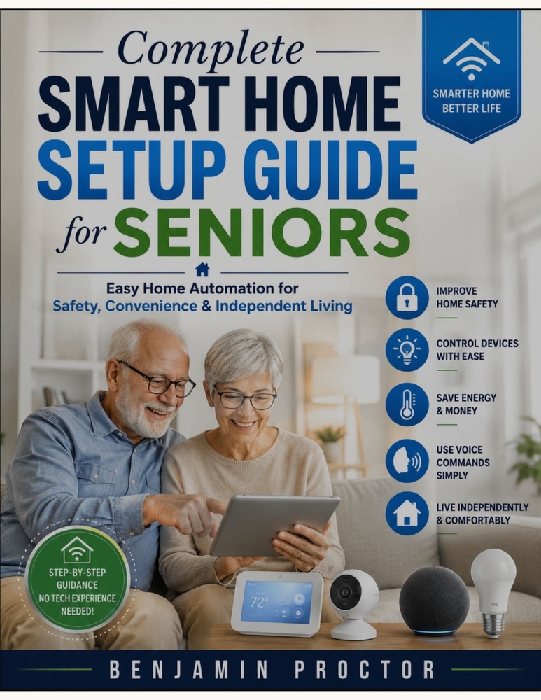 Complete Smart Home Setup Guide for Seniors: Easy Home Automation for Safety, Convenience & Independent Living Remove invisible characters cover