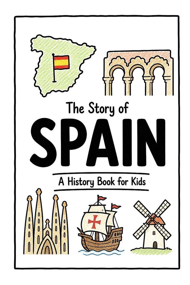 The Story of Spain - A History Book for Kids: A Fun, Educational, and Illustrated Journey Through Spanish History for Children and Curious Minds cover