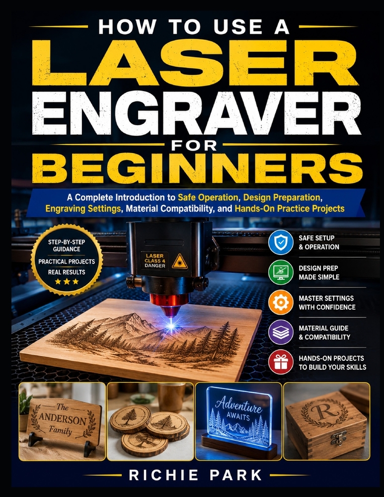 How to Use a Laser Engraver for Beginners: A Complete Introduction to Safe Operation, Design Preparation, Engraving Settings, Material Compatibility, cover