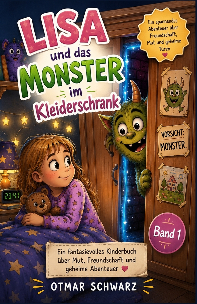 Lisa und das Monster im Kleiderschrank - Band 1: Eine lustige und spannende Geschichte über Mut, Freundschaft und ein Monster, das ganz anders ist als cover