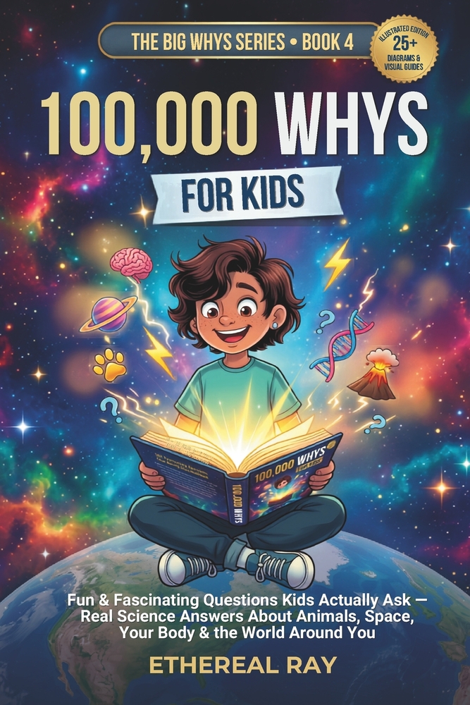 100,000 Whys for Kids: Fun & Fascinating Questions Kids Actually Ask - Real Science Answers About Animals, Space, Your Body & the World Around You cover