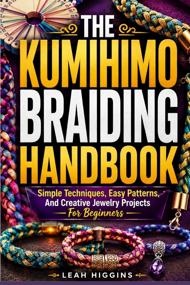The Kumihimo Braiding Handbook: Simple Techniques, Easy Patterns, And Creative Jewelry Projects For Beginners cover