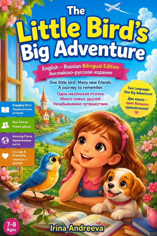 The Little Bird's Big Adventure: English- Russian Bilingual Edition cover