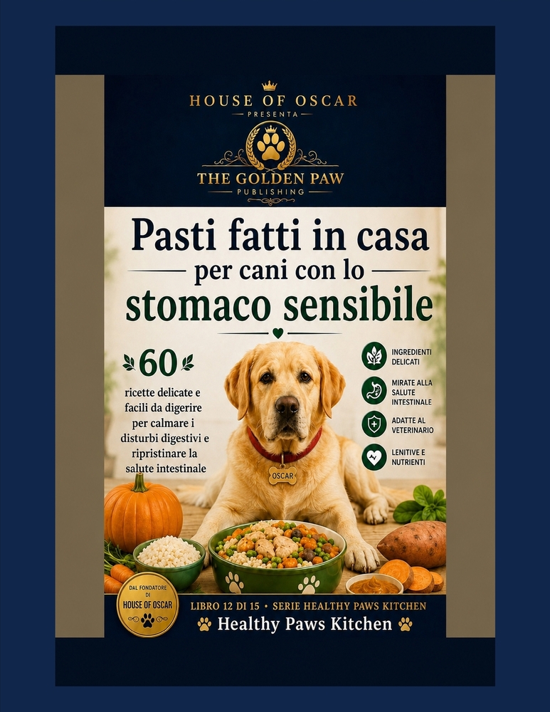 Pasti fatti in casa per cani con lo stomaco sensibile: 60 ricette delicate e facili da digerire per calmare i disturbi digestivi e ripristinare la sal cover