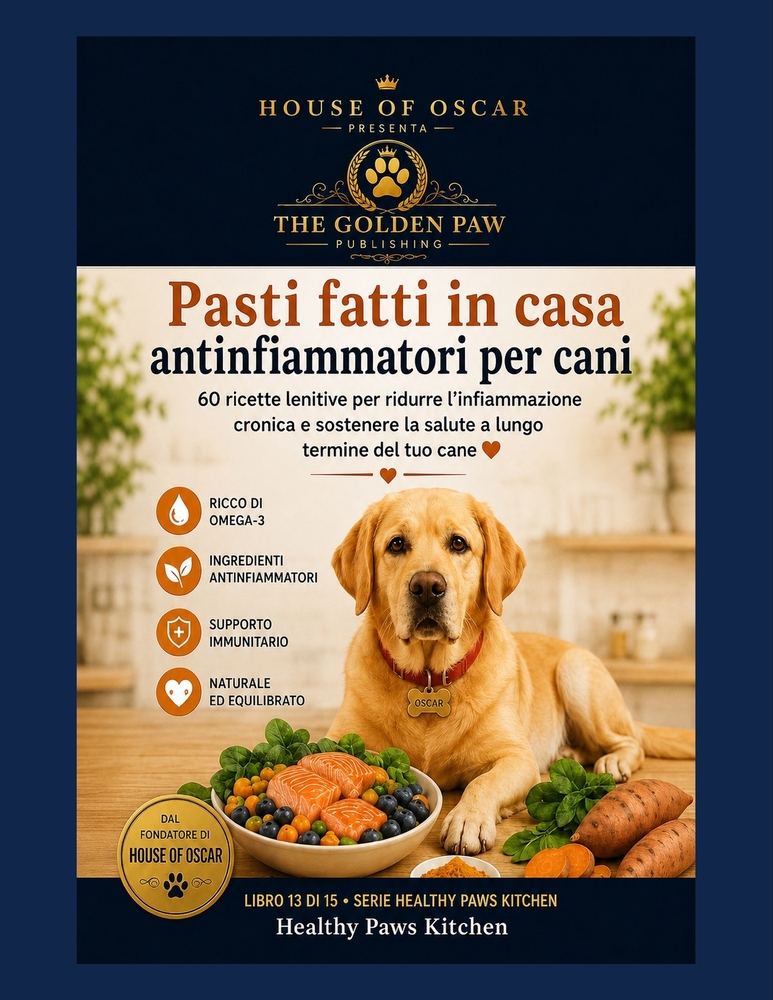 Pasti fatti in casa antinfiammatori per cani: 60 ricette lenitive per ridurre l'infiammazione cronica e sostenere la salute a lungo termine del tuo ca cover
