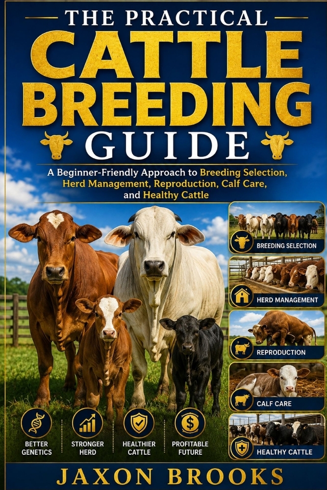 The Practical Cattle Breeding Guide: A Beginner-Friendly Approach to Breeding Selection, Herd Management, Reproduction, Calf Care, and Healthy Cattle cover