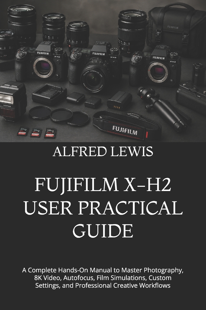 Fujifilm X-H2 User Practical Guide: A Complete Hands-On Manual to Master Photography, 8K Video, Autofocus, Film Simulations, Custom Settings, and Prof cover