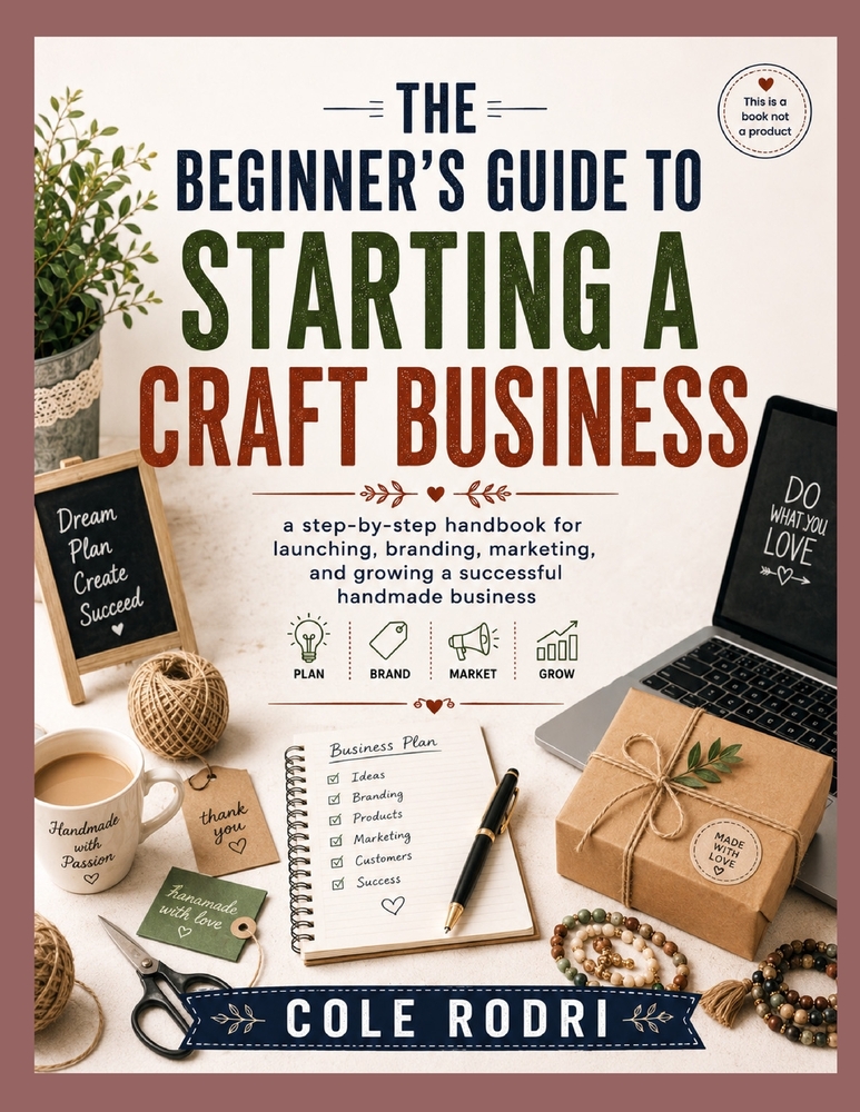 The Beginner's Guide to Starting a Craft Business: a step-by-step handbook for launching, branding, marketing, and growing a successful handmade busin cover