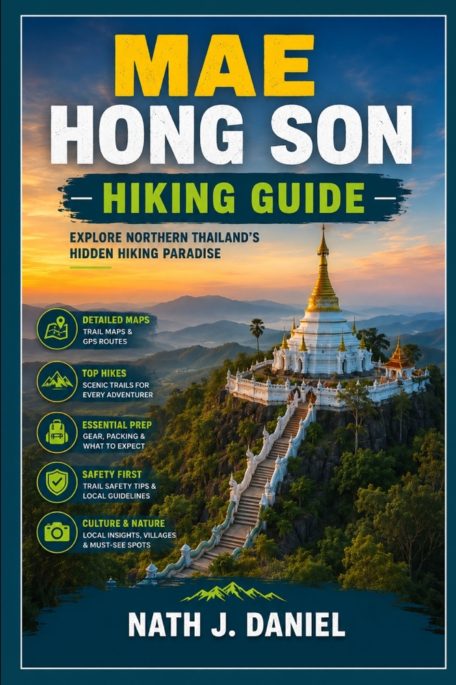 Mae Hong Son Hiking Guide: A Practical Guide to Hiking and Trekking in Mae Hong Son with Mountain Trails, Forest Adventures, Waterfalls, Villages, Map cover