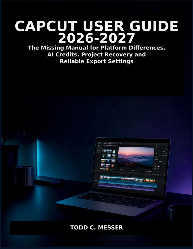 CapCut User Guide 2026-2027: The Missing Manual for Platform Differences, AI Credits, Project Recovery and Reliable Export Settings cover