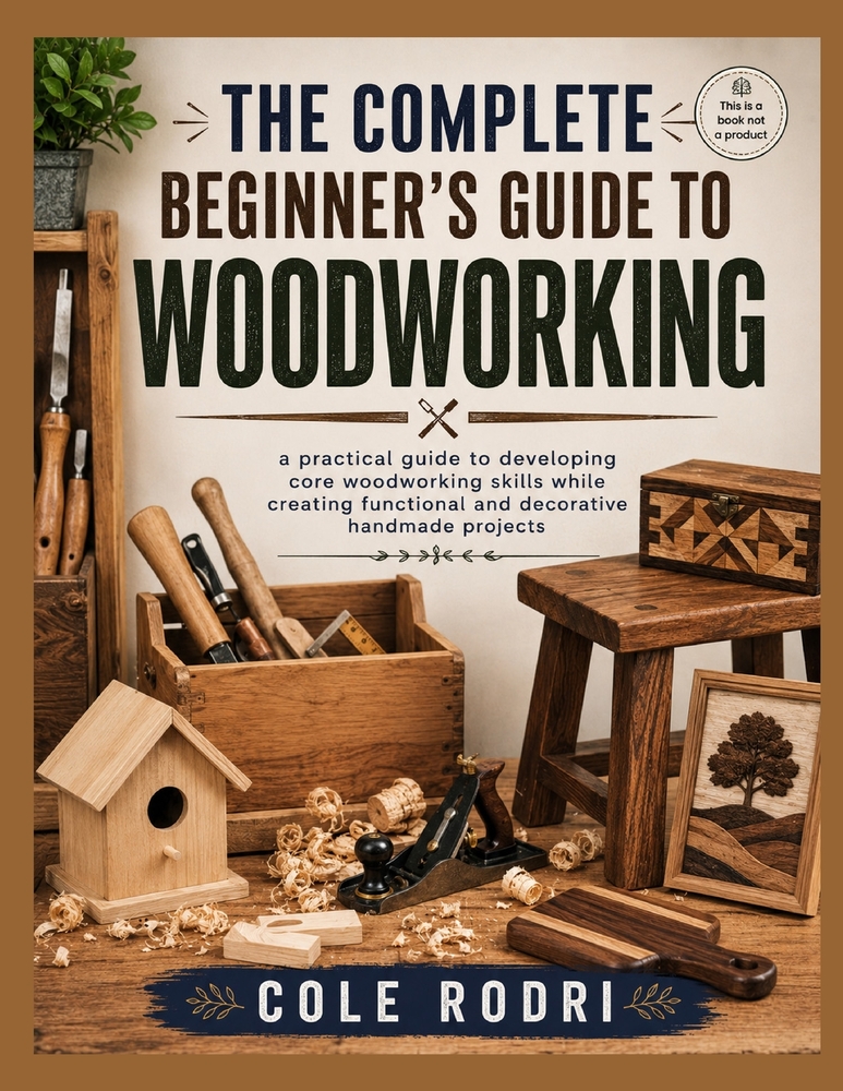 The Complete Beginner's Guide to Woodworking: a practical guide to developing core woodworking skills while creating functional and decorative handmad cover