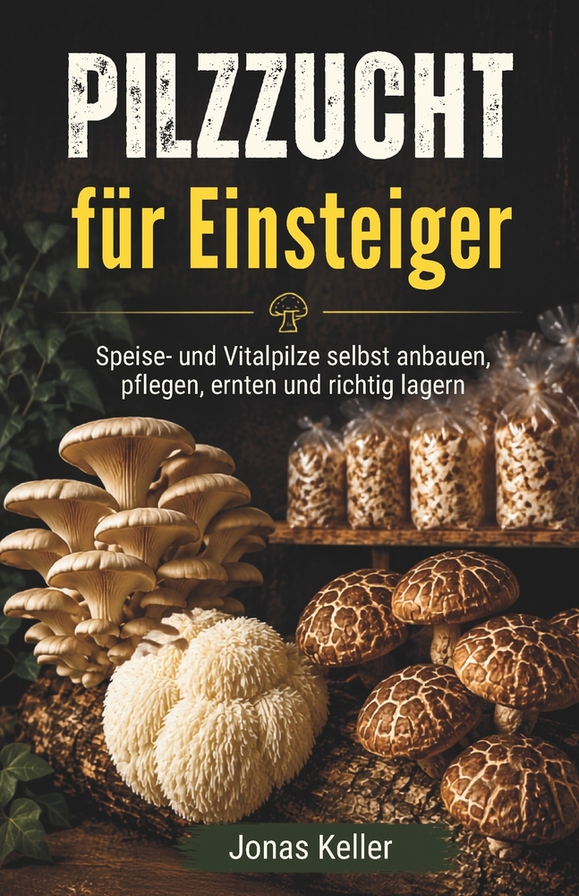 Pilzzucht für Einsteiger: Speise- und Vitalpilze selbst anbauen, pflegen, ernten und richtig lagern cover