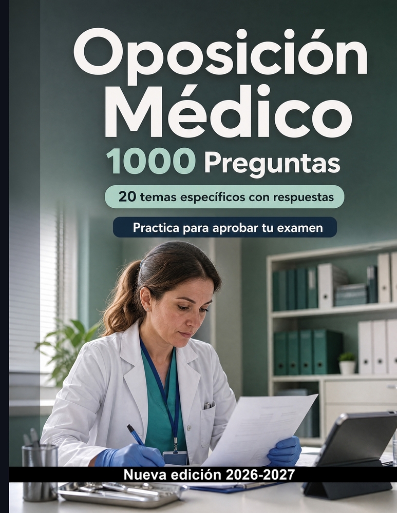 Oposición Médico: 1000 Tests comentados para certificarte: Ética clínica, consentimiento, informes sobre lesiones, triaje y soporte vital: guía de pre cover