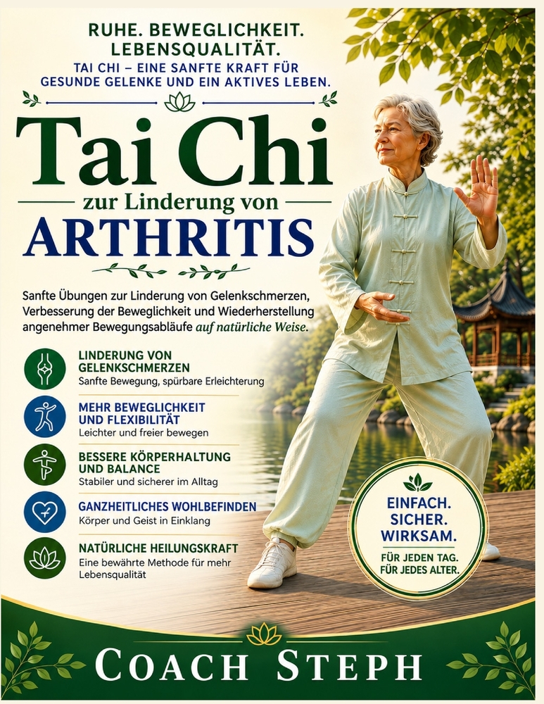 Tai Chi zur Linderung von Arthritis: Sanfte Übungen zur Linderung von Gelenkschmerzen, Verbesserung der Beweglichkeit und Wiederherstellung angenehmer cover