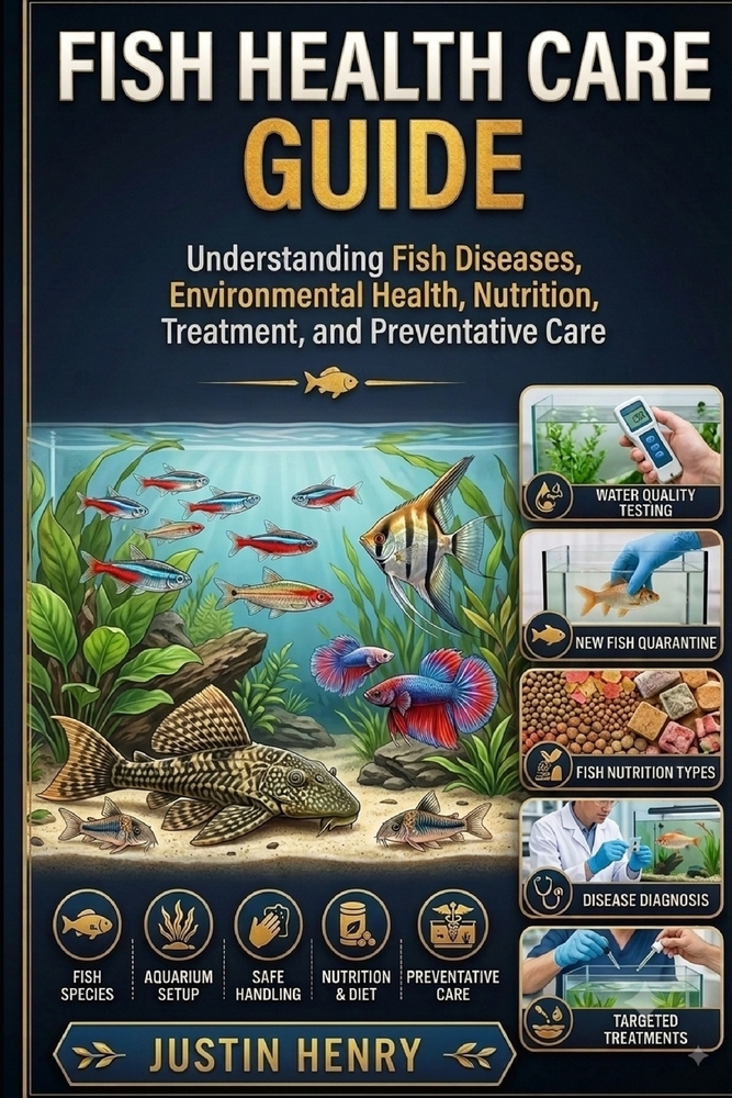 Fish Health Care Guide: Understanding Fish Diseases, Environmental Health, Nutrition, Treatment, and Preventative Care cover