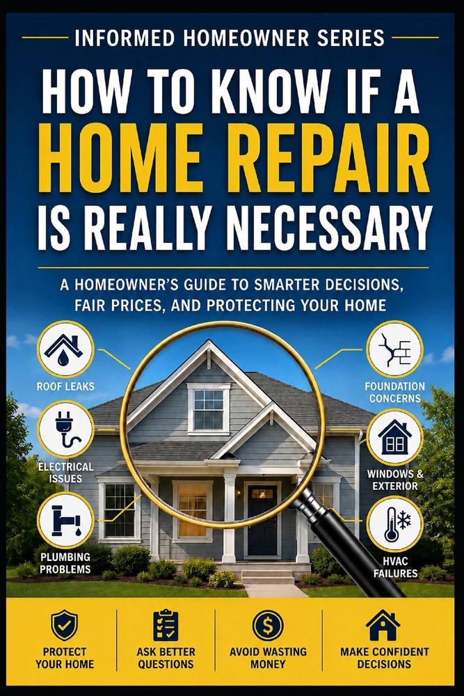 How to Know if a Home Repair is Really Necessary: A Homeowner's Guide to Smarter Decisions, Fair Prices, and Protecting Your Home cover