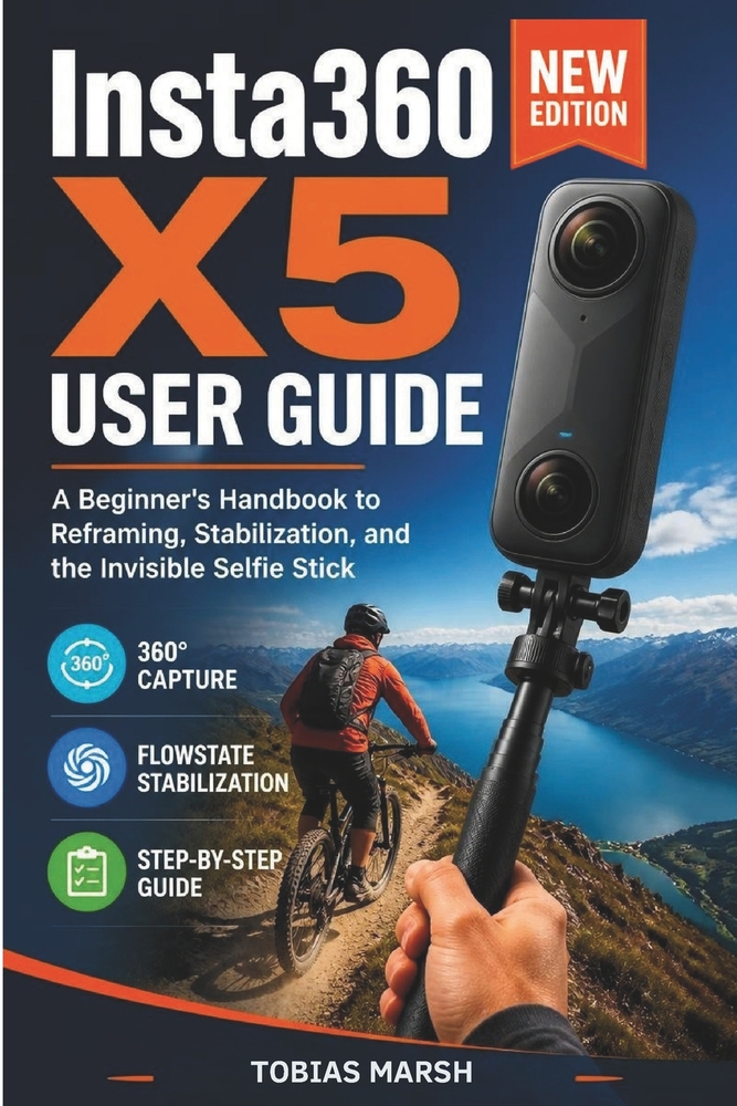 Insta360 X5 User Guide: A Step-by-Step Beginner's Manual for Mastering Your 360 Action Camera, Settings, Editing and Everyday Shooting cover