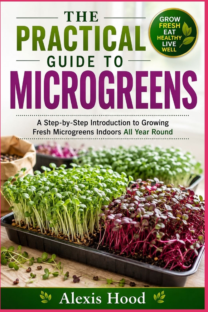The Practical Guide to Microgreens: A Step-by-Step Introduction to Growing Fresh Microgreens Indoors All Year Round cover