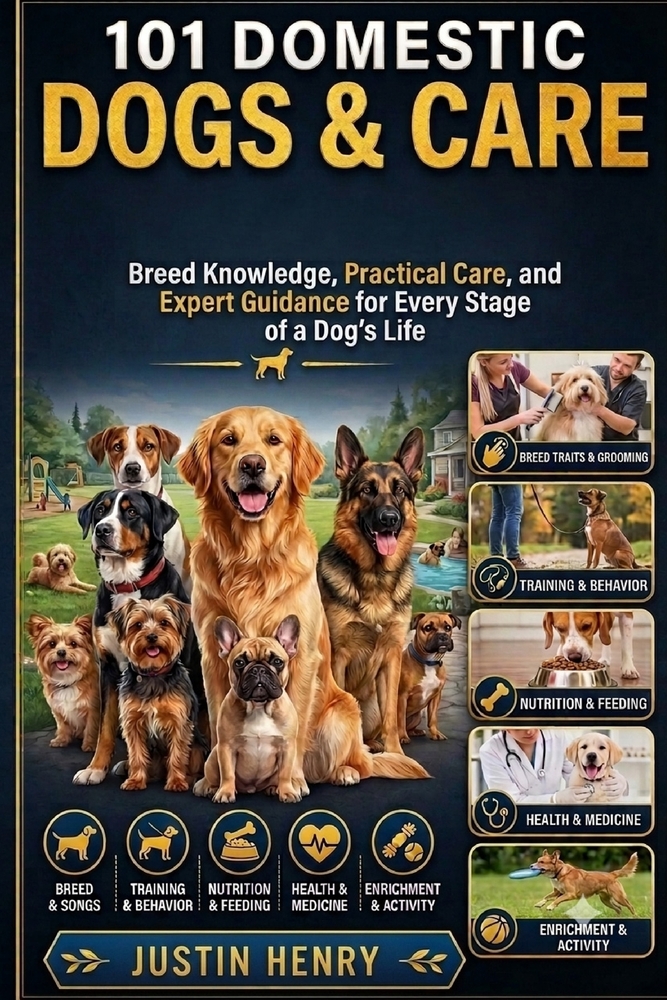 101 Domestic Dogs and Care: Breed Knowledge, Practical Care, and Expert Guidance for Every Stage of a Dog's Life cover