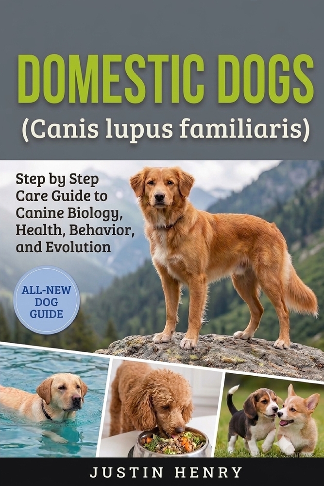 Domestic Dogs (Canis lupus familiaris): Step by Step Care Guide to Canine Biology, Health, Behavior, and Evolution cover