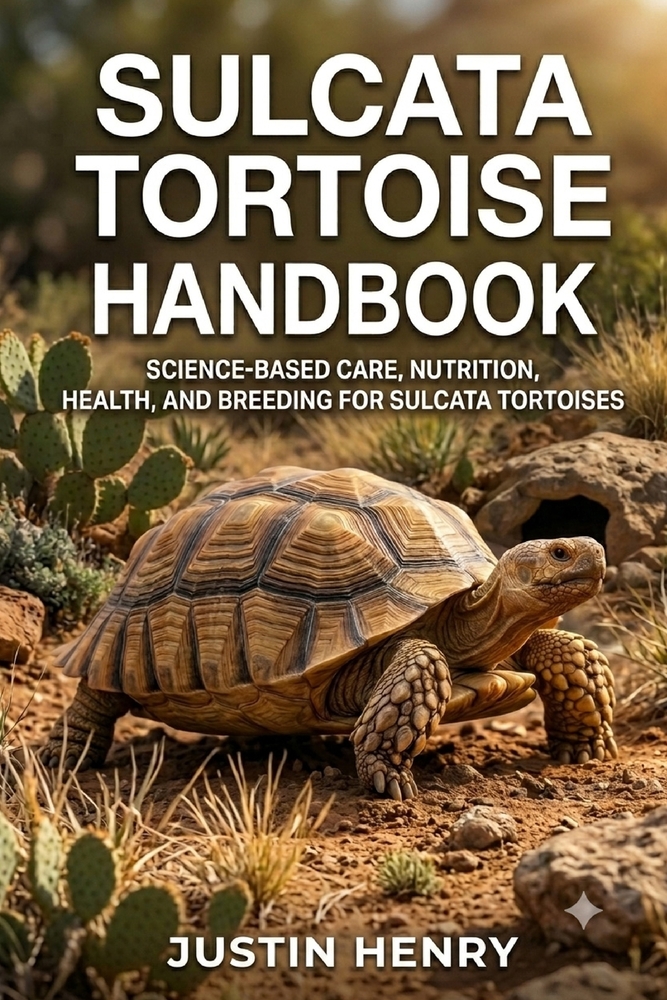 Sulcata Tortoise Handbook: Science-Based Care, Nutrition, Health, and Breeding for Sulcata Tortoises cover