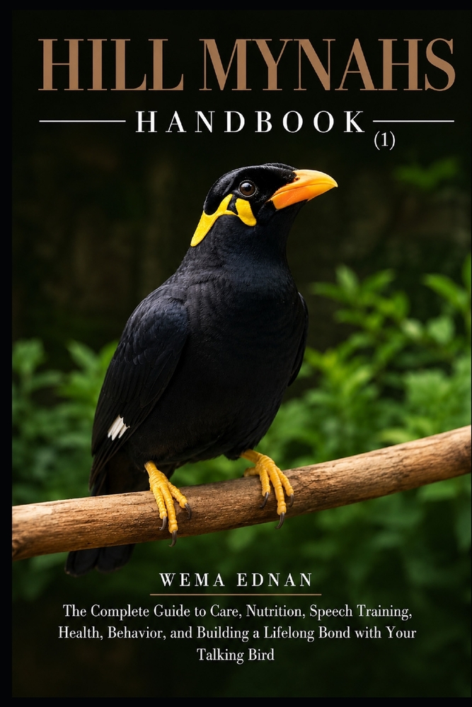 Hill Mynahs Handbook (1): The Complete Guide to Care, Nutrition, Speech Training, Health, Behavior, and Building a Lifelong Bond with Your Talking Bir cover