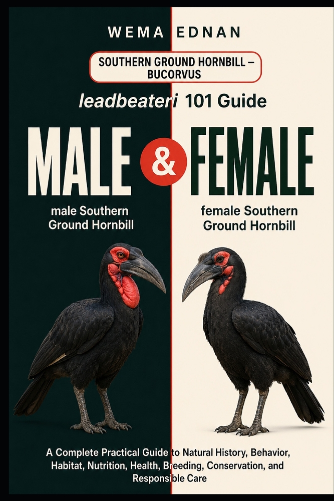 Southern Ground Hornbill - Bucorvus leadbeateri 101 Guide: A Complete Practical Guide to Natural History, Behavior, Habitat, Nutrition, Health, Breedi cover