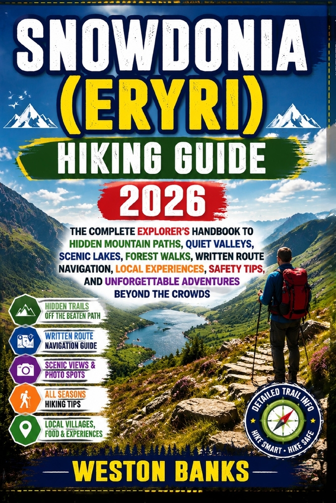 Snowdonia (Eryri) HIKING GUIDE 2026: The Complete Explorer's Handbook to Hidden Mountain Paths, Quiet Valleys, Scenic Lakes, Forest Walks, Written Rou cover
