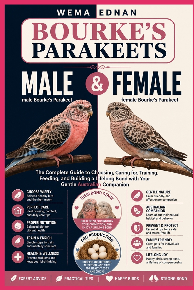 Bourke's Parakeets: The Complete Guide to Choosing, Caring for, Training, Feeding, and Building a Lifelong Bond with Your Gentle Australian Companion cover