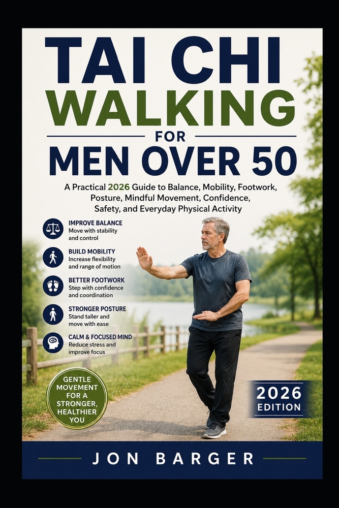 Tai CHI Walking for Men Over 50: A Practical 2026 Guide to Balance, Mobility, Footwork, Posture, Mindful Movement, Confidence, Safety, and Everyday Ph cover