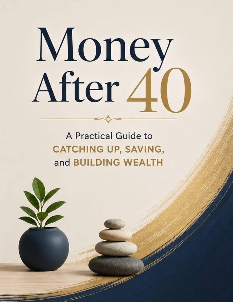 Money After 40: A Practical Guide to Catching Up, Saving, and Building Wealth 8.5 by 11 inches cover