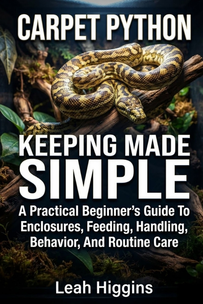Carpet Python Keeping Made Simple: A Practical Beginner's Guide To Enclosures, Feeding, Handling, Behavior, And Routine Care cover