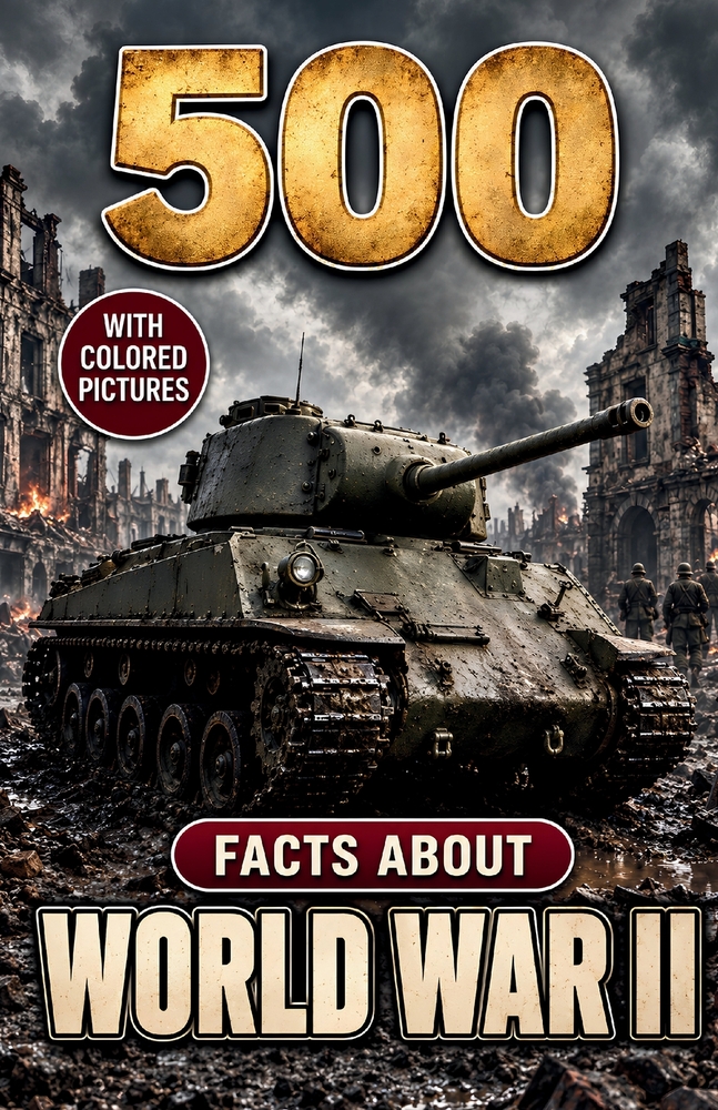 500 Fascinating Facts About World War II: Discover Hidden Stories, Brave People, Powerful Machines, and Turning Points for Curious Readers, Great Gift cover