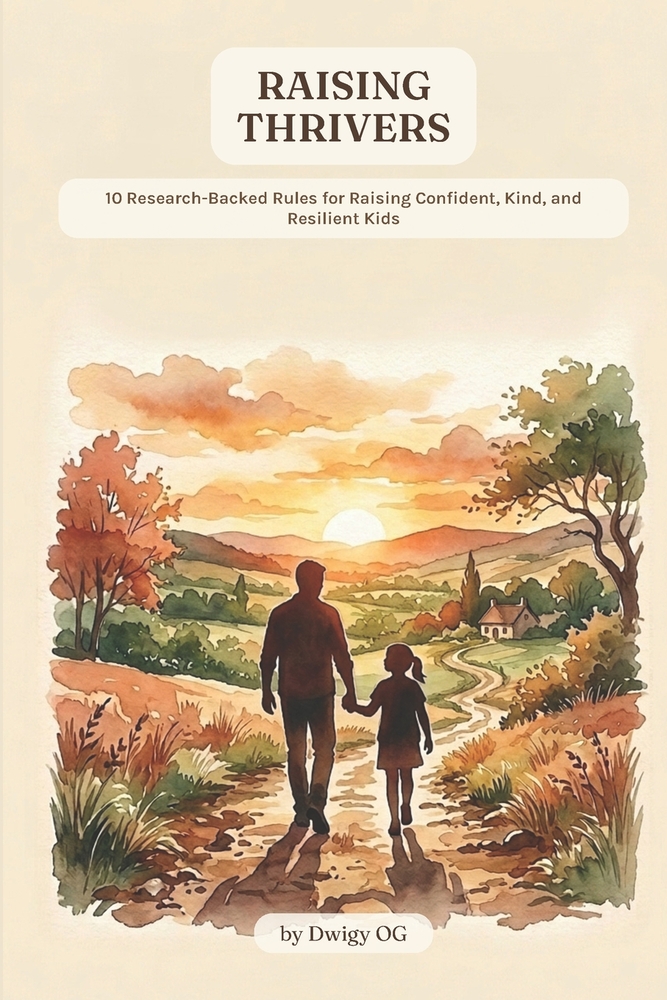 Raising Thrivers: Blended & Co-Parenting Families: 10 Research-Backed Rules for Raising Confident, Kind Kids Across Two Households (Ages 6-12) cover